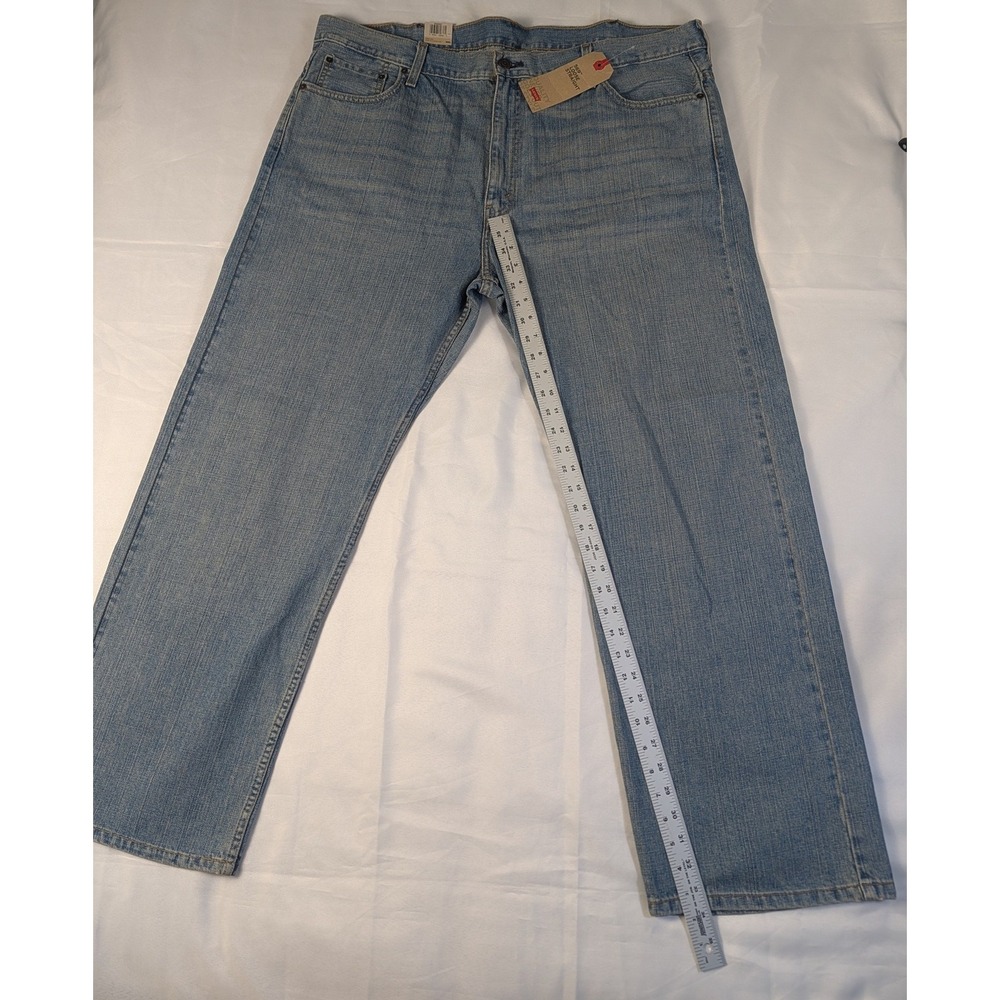Levis 569 Loose Straight Jeans Mens 42x32 Light Wash Denim Blue 00569-0601 NWT - Picture 7 of 12